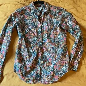 Liberty print J. Crew button-down